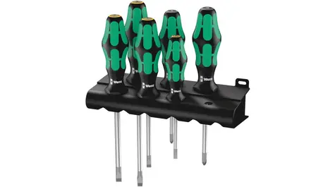 WERA 334|355|6 Sada šroubováků se stojánkem Kraftform Plus Lasertip + stojánek