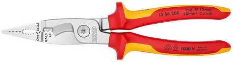 Knipex 1386200 Univerzální elektroinstalační kleště 200 mm / 1000V VDE