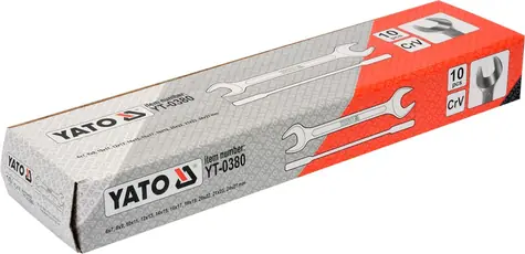 YATO Sada plochých klíčů / 6-27 mm / CrV / 10 ks