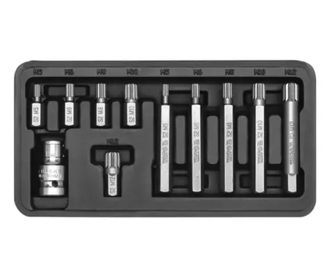 YATO Sada bitů pro vícezubé šrouby s adaptérem 10 mm x 1|2