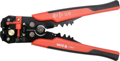 YATO Kleště odizolovací a konektorové univerzální / Délka 205 mm / Průřez kabelu 0.2-6 (22-14 12-10 24-10 22-10 AWG) mm2