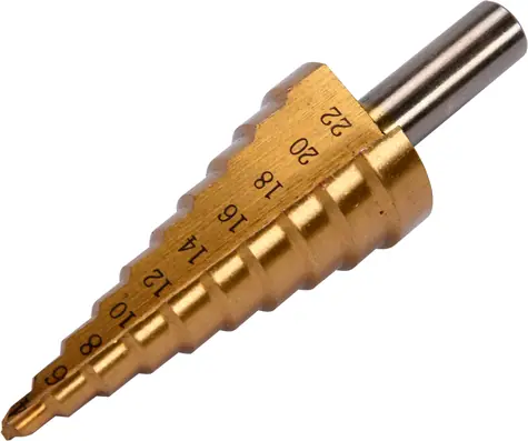 YATO Stupňovitý kuželový vrták / Průměr vrtáku 4-22mm / Počet stupňů 10 / Délka 75 mm / HSS 4241 / Průměr stopky 10mm