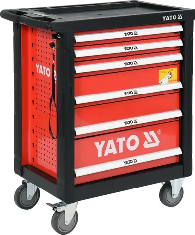 YATO Skříňka dílenská pojízdná s nářadím (185ks) 6 zásuvek / Rozměry 975 x 770 x 470 mm