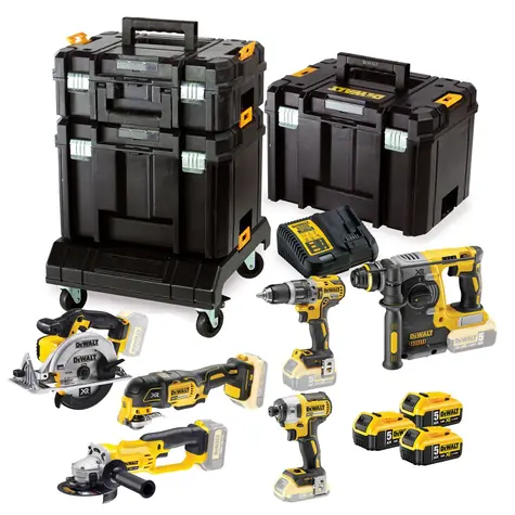 DeWalt DCK654P3T / Sada Aku nářadí s příslušenstvím / 18V / 3x5.0Ah / 6 ks