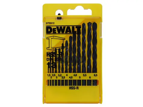 DeWalt Sada vrtáků do kovu / Průměr 1.5 - 6.5 mm / HSS-R / 13 ks