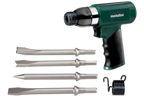 Metabo DMH 30 Set / Pneu Sekací kladivo / Tlak 6.2 bar / Spotřeba vzduchu 280 l-min / 3000 úderů-min / Upínání 10 mm
