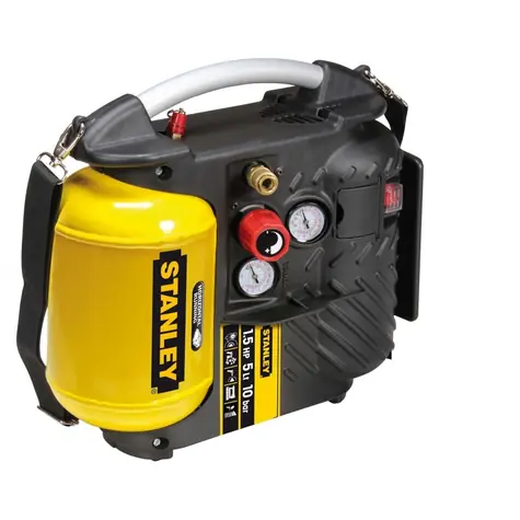 Stanley DN 200|10|5 / Bezolejový kompresor / 1100W / 180 l-m / tlak 10 bar / 3400 ot-min / 5 L