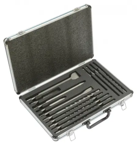 Makita B-64680 / Sada vrtáků a sekáčů do betonu a zdiva SDS-Plus / Průměr 6-14 mm / Délka 140-260 mm / 17 ks