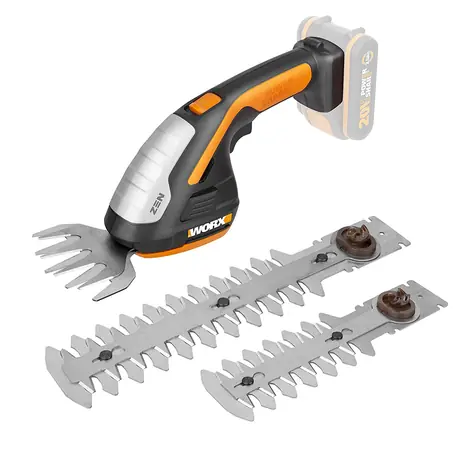 WORX WG801E / Aku nůžky na keře a trávu / 20V / 2.0Ah / Záběr 200|120 mm / Doba chodu 60 min