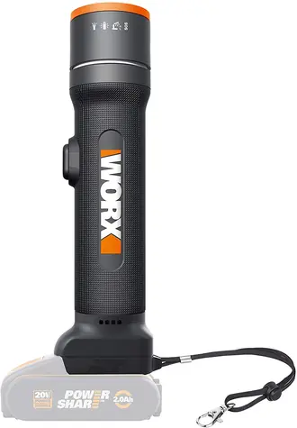 WORX WX027.9 / Aku LED Svítilna 4 v 1 / 20V / 120 - 510 lm / otočná hlava / bez Aku