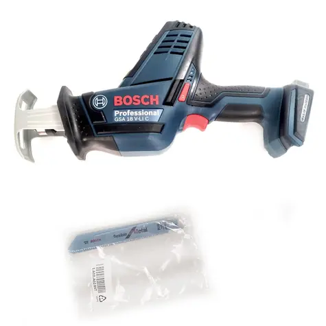 BOSCH GSA 18V-LI C + pilové listy / akumulátorová pila ocaska / 18V / Zdvih 21mm / až 3050 zd.z.min. / bez baterie 