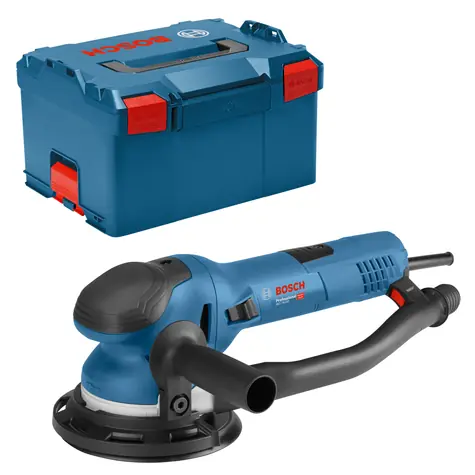 BOSCH GET 75-150 Professional + plastový box / Excentrická bruska / 750W / 150 mm / 3300-7300 ot. za min.