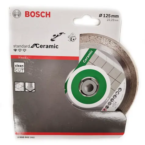 BOSCH Standard for Ceramic 2608602202 / Diamantový kotouč / 125x22.23mm / Šířka řezu 1.6 mm / 7mm