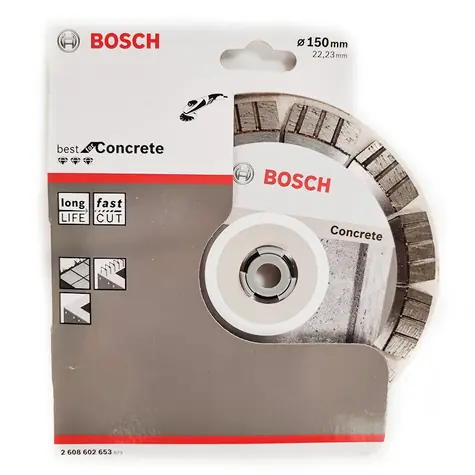 BOSCH Best for Concrete 2608602653 / Diamantový kotouč / 150x22.23 mm / Šířka řezu 2.4 mm / 12mm