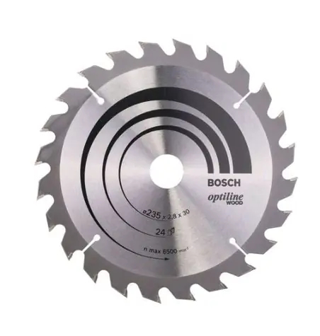 BOSCH Optiline Wood 2608640725 / Pilový kotouč na dřevo / 235x30 mm / Šířka řezu 2.8 mm / 24 zubů 