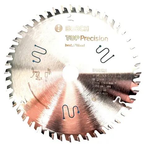 BOSCH Top Precision Best for Wood 2608642384 / Pilový kotouč na dřevo / 165x20 mm / Šířka řezu 1.8mm / 48 zubů