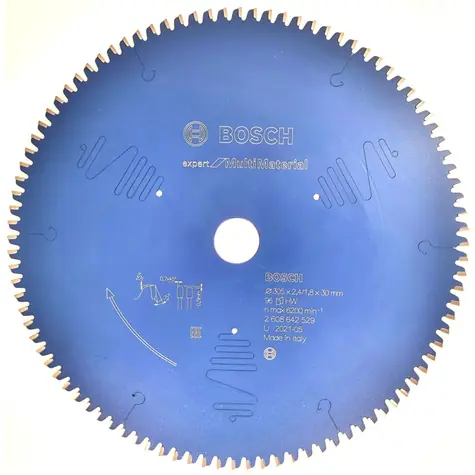 BOSCH Expert for Multi Material 2608642529 / Pilový kotouč na různé materiály / 305x30 mm / Šířka řezu 2.4mm / 96 zubů