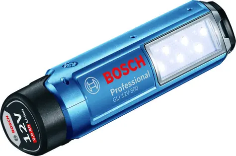 BOSCH GLI 12V-300 Professional modrá / Aku svítilna / 12V / 300 lm / bez aku a nabíječky