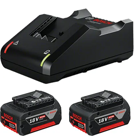 BOSCH 1600A019S0 / Startovací sada /  2x GBA 18V 4.0Ah + GAL 18V-40
