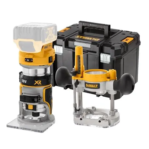 DeWalt DCW604NT / Aku Frézka s příslušenstvím / 18V / Upínání hřídele 8mm / Bez aku