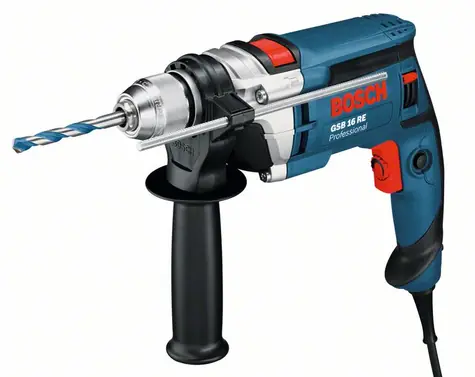 BOSCH GSB 16 RE Professional / Příklepová vrtačka / 750W / 13 mm sklíčidlo / 2.800 ot-min / 47.600 úderů-min / 2.3 Nm 