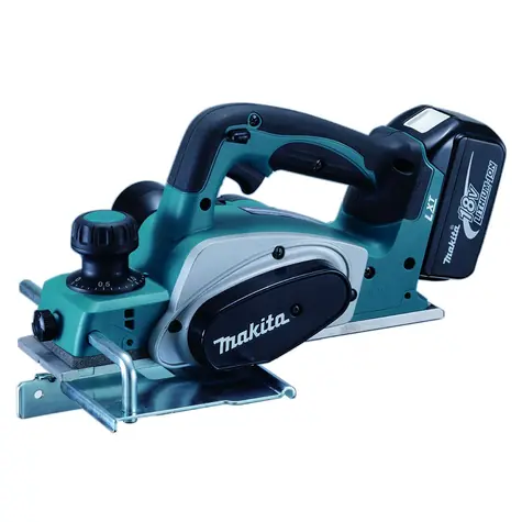 Makita DKP180RTJ / Aku Hoblík / 18V / 2x 5.0Ah / šířka 82 mm / 14.000 ot-min / hloubka úběru 0-2 mm / kufr