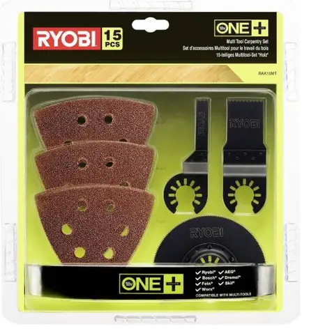 Ryobi RAK15MT Univerzální tesařská sada pro Multifiunkční nářadí 15 ks