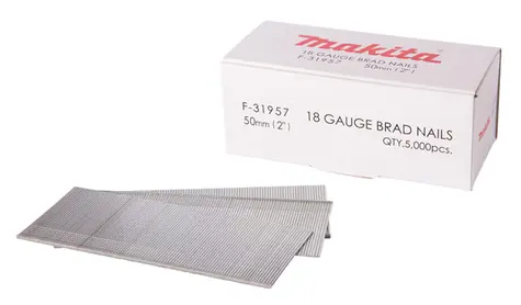Makita F-31957 Hřebíky nastřelovací / kalibr 18 / délka 50 mm / 5000 ks
