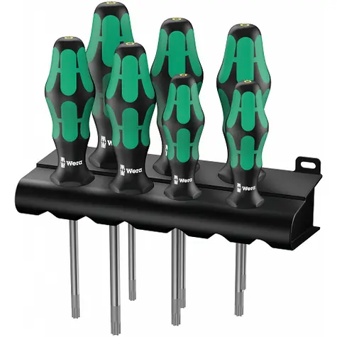 WERA 367|7 TORX HF / Sada šroubováků Kraftform Plus s přidržovací funkcí + stojánek