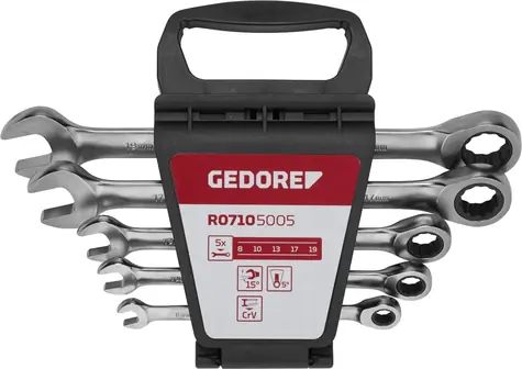 GEDORE RED R07105005 - Sada očkoplochých klíčů / 8 - 19 mm / 5 ks