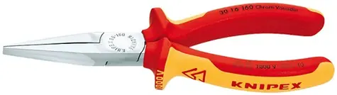 Knipex 3016160 Kleště ploché s prodlouženými čelistmi / 1000V VDE / 160mm