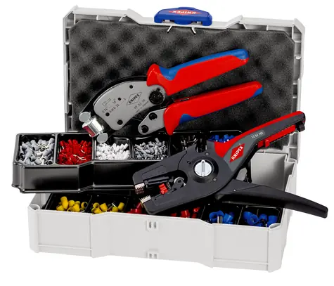 Knipex 979014 Lisovací sortiment pro dutinky + kleště pro lisování kabelových koncovek