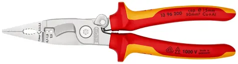 Knipex 1396200T Kleště univerzální elektroinstalační / 1000V VDE / 200mm