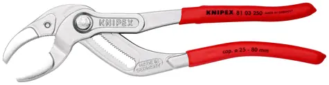 Knipex 81 03 250 Kleště instalatérské na sifonová šroubení a plasty 250mm / 25 pozic / 25 - 80mm