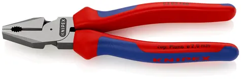 Knipex 02 02 180 Silové kombinované kleště 180mm / tvrdý drát:2.5mm / strunový drát:2.0mm / měděný kabel: 11.5mm & 16mm2