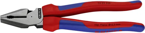 Knipex 02 02 225 Silové kombinované kleště 225mm / tvrdý drát:3.0mm / strunový drát:2.5mm / měděný kabel: 14mm&25mm2
