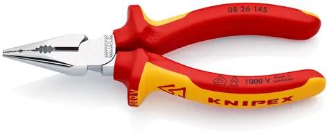 Knipex 08 26 145 T Kombinované úzké ploché kleště s připevňovacím okem 145mm