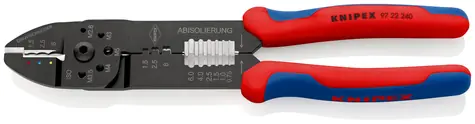 Knipex 97 32 240 Lisovací kleště 240mm / 0.5-6.0 mm2 / AWG 20 - 10 / hnízd: 3