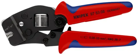 Knipex 97 53 08 Samonastavitelné kleště pro lisování kabelových koncovek s čelním zaváděním 190mm
