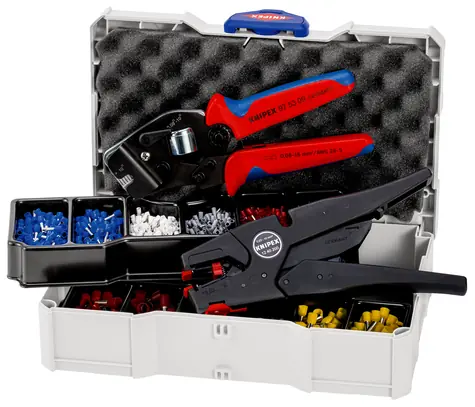 Knipex 97 90 16  Lisovací kleště + Lisovací sortiment pro dutinky
