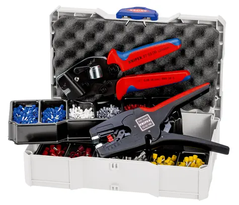 Knipex 97 90 17 Lisovací kleště + Lisovací sortiment pro dutinky