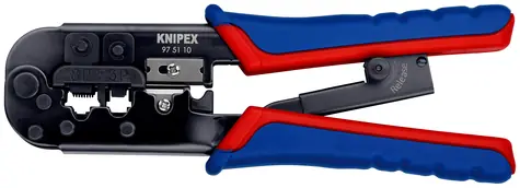 Knipex 97 51 10 SB Lisovací kleště pro konektory Western 190mm