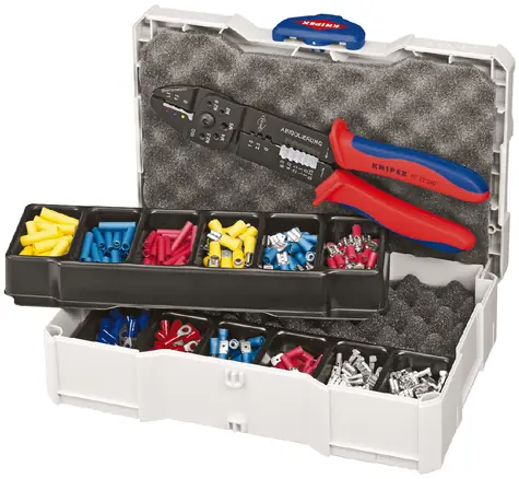 Knipex 97 90 25 Lisovací kleště + Lisovací sortiment pro kabelové spojky