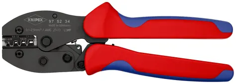 Knipex PreciForce 97 52 34 SB Lisovací kleště 220mm / 0.1 - 2.5 mm2 / AWG 27-13 / Hnízd: 4
