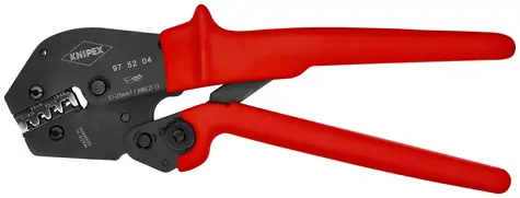 Knipex 97 52 05 Lisovací kleště i pro dvouruční ovládání 250mm / 0.5 - 6.0mm2 / AWG 20-10 / Hnízd: 3