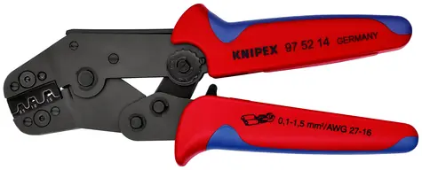 Knipex 97 52 14 Lisovací kleště krátký tvar 195mm / 0.10 - 1.5mm2 / AWG 27-16 / Hnízd: 4