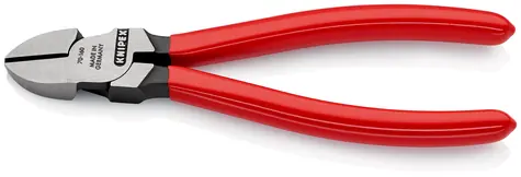 Knipex 70 01 180 Boční štípací kleště 180mm / měkký: 4mm / polotvrdý: 3mm / tvrdý: 2.5mm