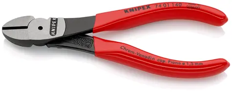 Knipex 74 01 140 SB Silové boční štípací kleště 140mm / polotvrdý: 3.1mm / tvrdý: 2mm / strunový: 1.5mm