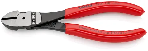 Knipex 74 01 160 SB Silové boční štípací kleště 160mm / polotvrdý: 3.4mm / tvrdý: 2.5mm / strunový: 2mm