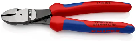 Knipex 74 02 200 SB Silové boční štípací kleště 200mm / polotvrdý: 4.2mm / tvrdý: 3mm / strunový: 2.5mm
